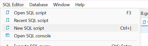 New SQL Script